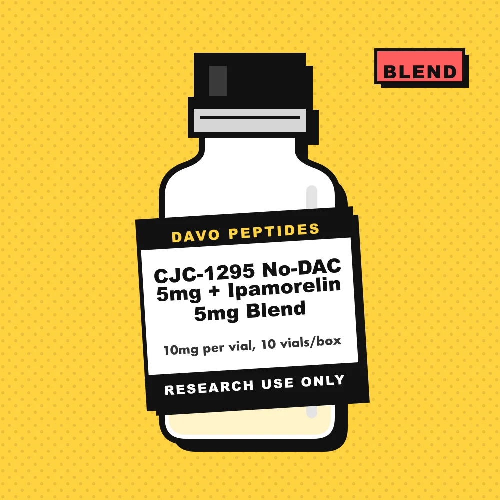 CJC-1295 No-DAC 5mg + Ipamorelin 5mg Blend, Davo illustration