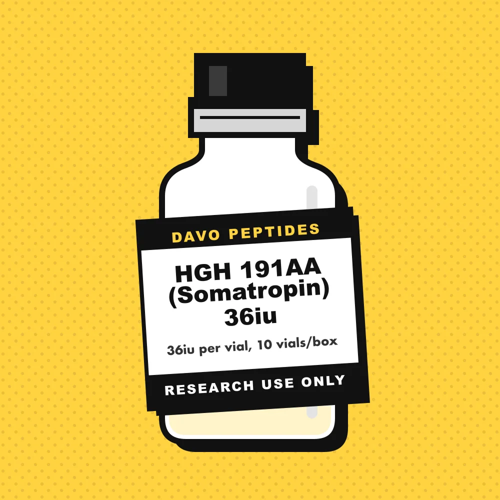 HGH 191AA (Somatropin) 36iu, Davo illustration